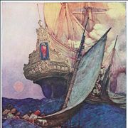 Picture Of Buccaneers Attacking Spanish Galleon