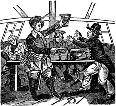 Picture Of Edward Low With Pistol And Bowl Of Punch