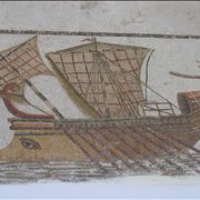 Picture Of Mosaic Of A Roman Trireme Ancient Piracy