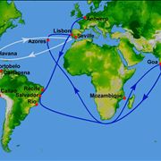 Picture Of Portuguese Spanish Trade Routes From 16th Century