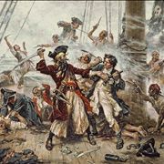 Picture Of The Battle Between Blackbeard And Lieutenant Maynard